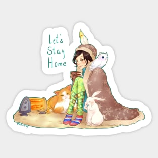 Let's Stay Home Sticker